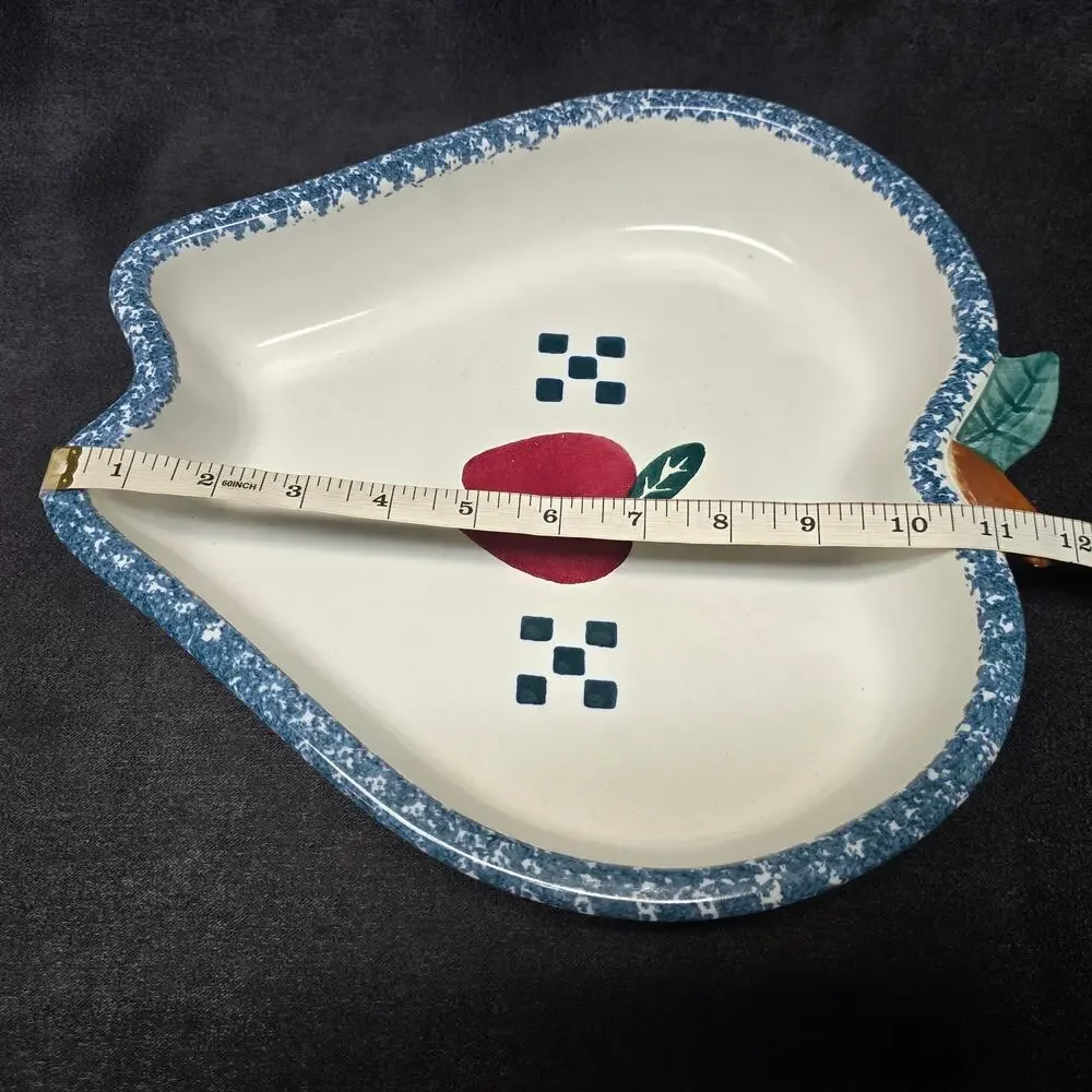Chaparral Pottery U.S.A. Ceramic Stoneware Apple Shaped Baking / Serving Dish